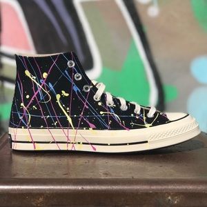 Converse Chuck 70 Paint Splatter Black Sneakers